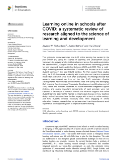 Learning Online After COVID